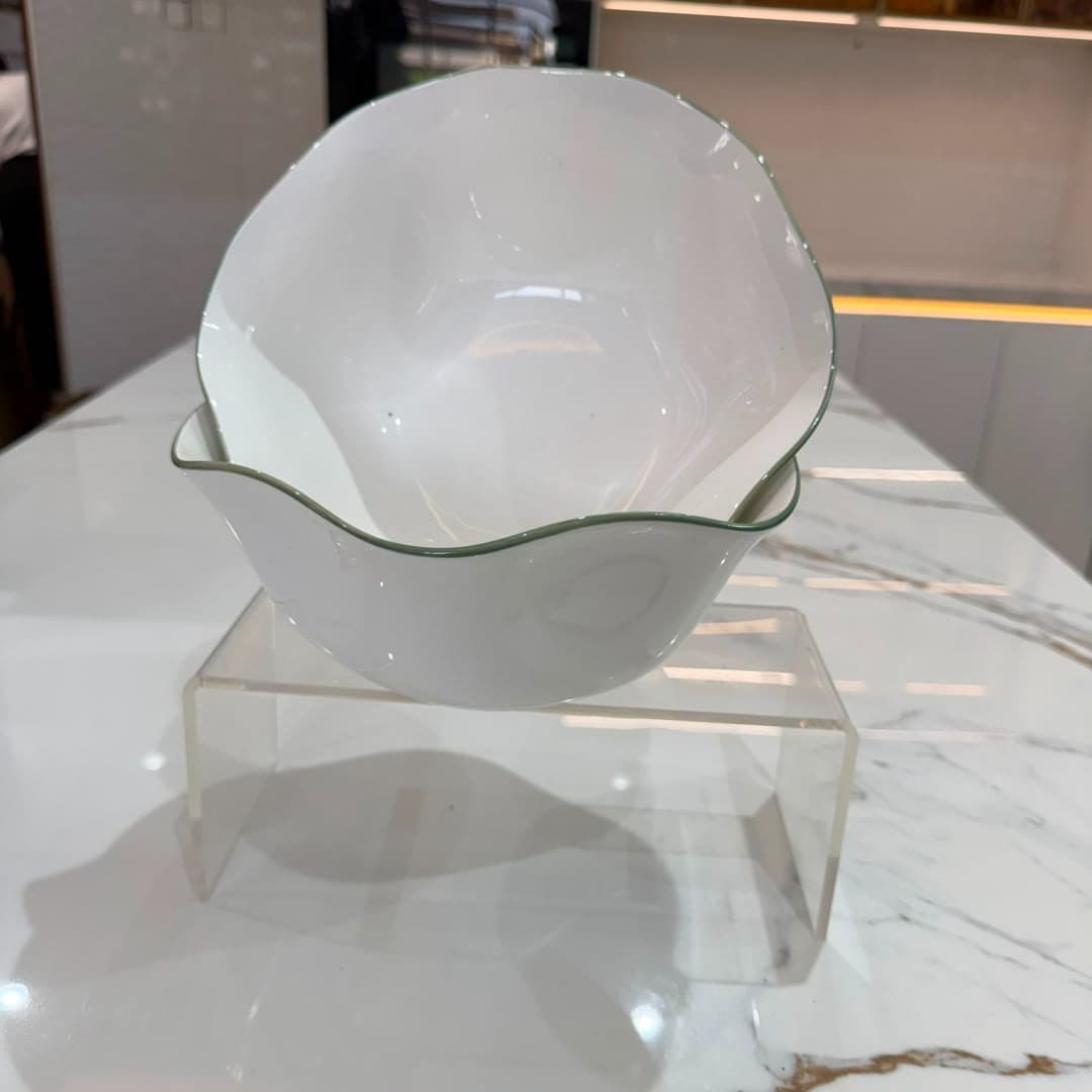 9.5inches 2pcs Ceramic fufu bowls — image 1